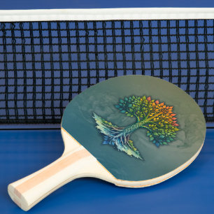 Raquette De Ping Pong Arbre de Vie Aube Changeante