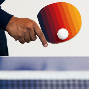 Raquette De Ping Pong Arc arc-en-ciel de couleur rétro