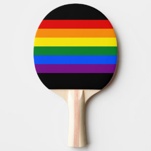Raquette De Ping Pong Arc en ciel LGBTQ+ Drapeau Ping Pong Paddle Bat (N