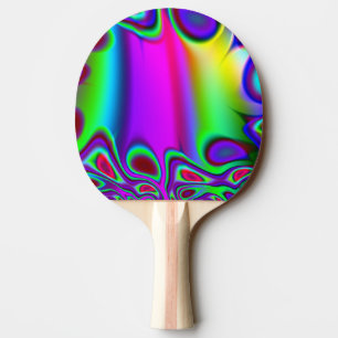 Raquette De Ping Pong Arc-en-ciel psychédélique