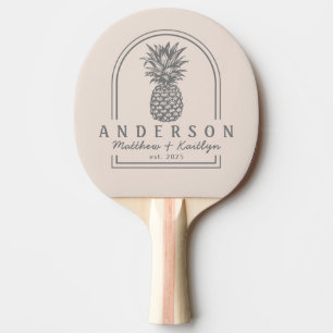 Raquette De Ping Pong Arche de mariage Ananas Rose Château de Sable
