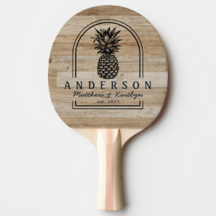 Raquette De Ping Pong Arche de mariage en bois de frêne clair avec anana