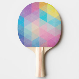 Raquette De Ping Pong Arrière - plan abstrait coloré de triangles