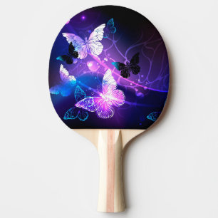 Raquette De Ping Pong Arrière - plan avec papillons de nuit