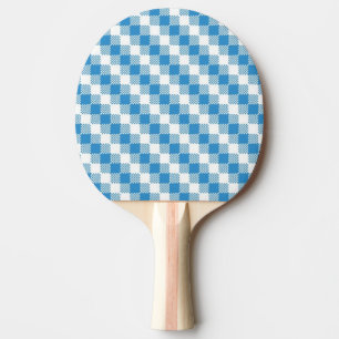 Raquette De Ping Pong arrière - plan Bleu-blanc de carrés