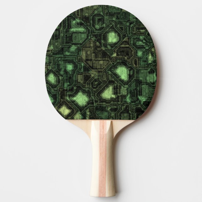 Raquette De Ping Pong Arrière - plan de circuit d'ordinateur (Devant)