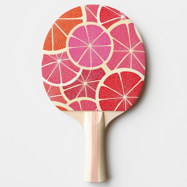 Raquette De Ping Pong Arrière - plan de cru de pamplemousse (Devant)