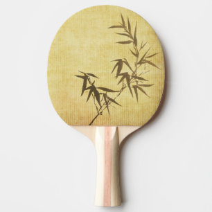 Raquette De Ping Pong Arrière - plan de papier en bambou souillé par