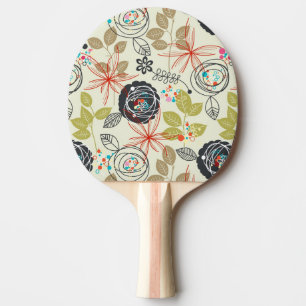 Raquette De Ping Pong Arrière - plan floral 2