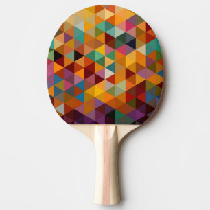 Raquette De Ping Pong Arrière - plan Motif Vintage Triangles.