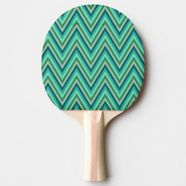 Raquette De Ping Pong Arrière - plan rayé de zigzag (Devant)