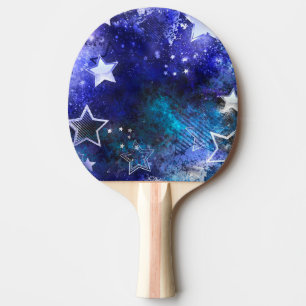 Raquette De Ping Pong Arrière - plan spatial avec étoiles