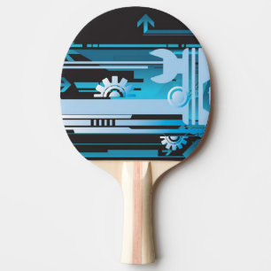 Raquette De Ping Pong Arrière - plan tramé technique 3