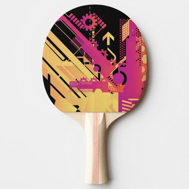 Raquette De Ping Pong Arrière - plan tramé technique 7 (Devant)