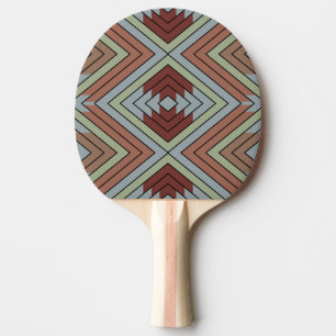 Raquette De Ping Pong Art à motifs de style amérindien du Sud-Ouest