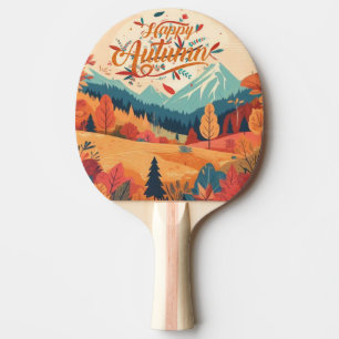 Raquette De Ping Pong Automne/Automne/feuille/coloré