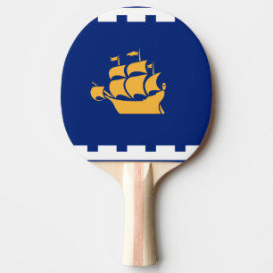 Raquette de ping pong avec drapeau de Québec