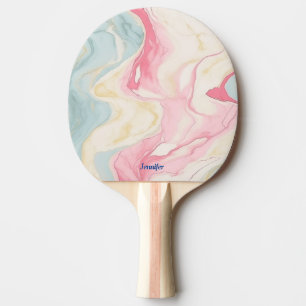 Raquette de ping pong avec impression pastel abstr