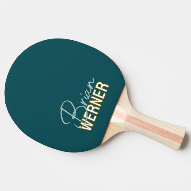 Raquette de ping pong avec son nom (Côté)