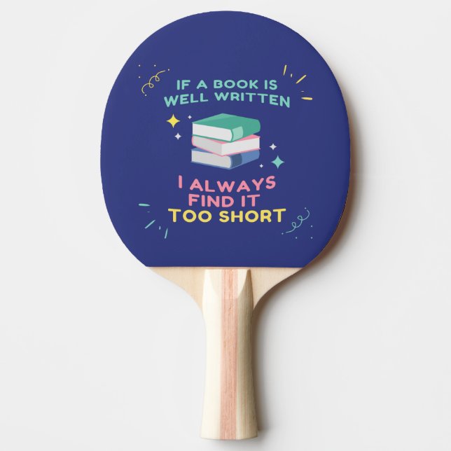 Raquette De Ping Pong Avid Reader I - Citation Jane Austen (Devant)