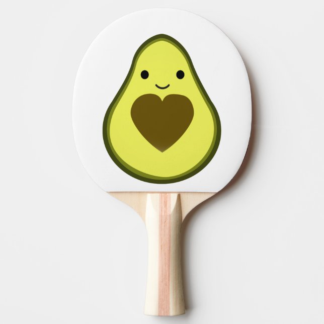 Raquette De Ping Pong Avocado Love Cute Avocado avec coeur (Devant)