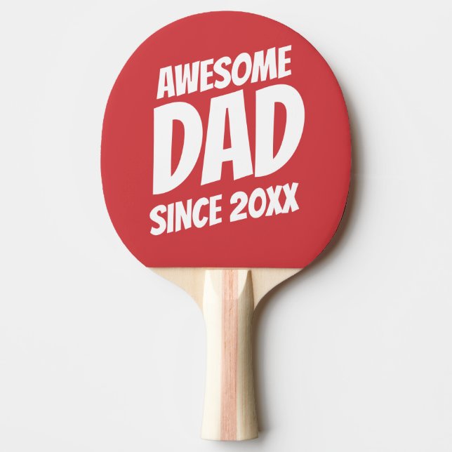 Raquette De Ping Pong Awesome Papa depuis 20XX Simple et Cool (Devant)