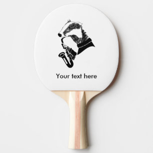 Raquette De Ping Pong Badger noir et blanc Jouer un saxophone