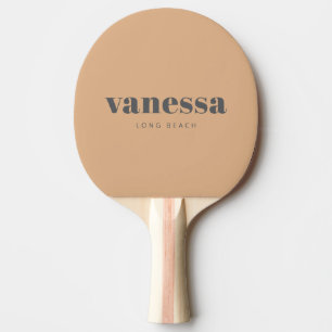 Raquette De Ping Pong Baiser de pêche Minimal Moderne Nom Classique