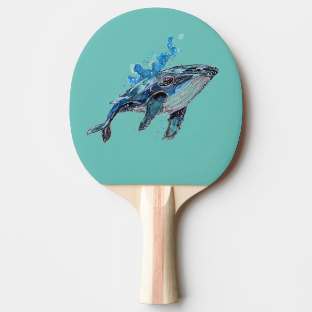 Raquette De Ping Pong Baleine à bosse bleue (Devant)