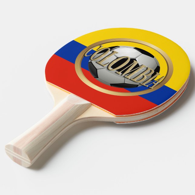 Raquette De Ping Pong Balle de football en Colombie (Devant Angle)