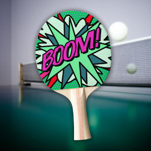 Raquette De Ping Pong Bande dessinée BOOM Amusant Moderne
