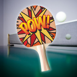 Raquette De Ping Pong Bande dessinée moderne POP Art amusante