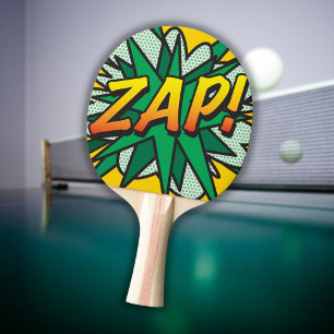Raquette De Ping Pong Bande dessinée Pop Art ZAP Moderne Amusant