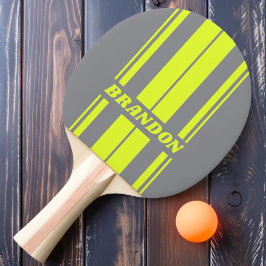 Raquette De Ping Pong Bandes de cartes VIS Retro HI avec nom