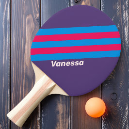 Raquette De Ping Pong Bandes de raisins électriques rétro avec nom