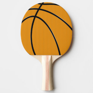 Raquette De Ping Pong Basket-ball design en orange et noir