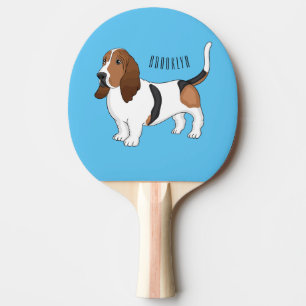 Raquette De Ping Pong Basset hound dessin de chien