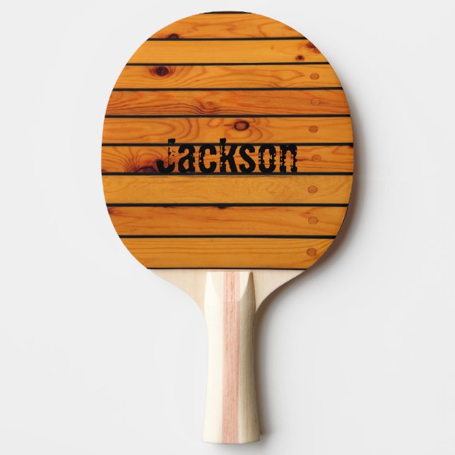 Raquette De Ping Pong Bateau classique en bois personnalisé (Devant)
