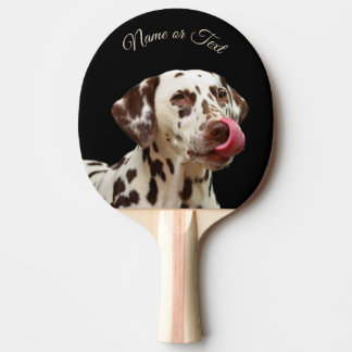 Raquette De Ping Pong Beau Chien Dalmatien Tan Brown Élégant Noir