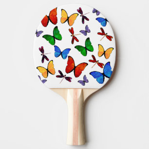 Raquette De Ping Pong Beau motif de papillon