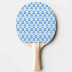 Raquette De Ping Pong Bébé garçon bleu Coquille d'huitre et motif perle