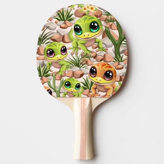 Raquette De Ping Pong Bébé Geckos jote personnages de dessin (Devant)