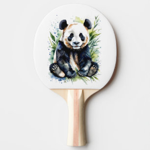 Raquette De Ping Pong Belle aquarelle Panda Bear