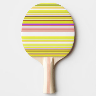 Raquette De Ping Pong Belles rayures jaunes blanches