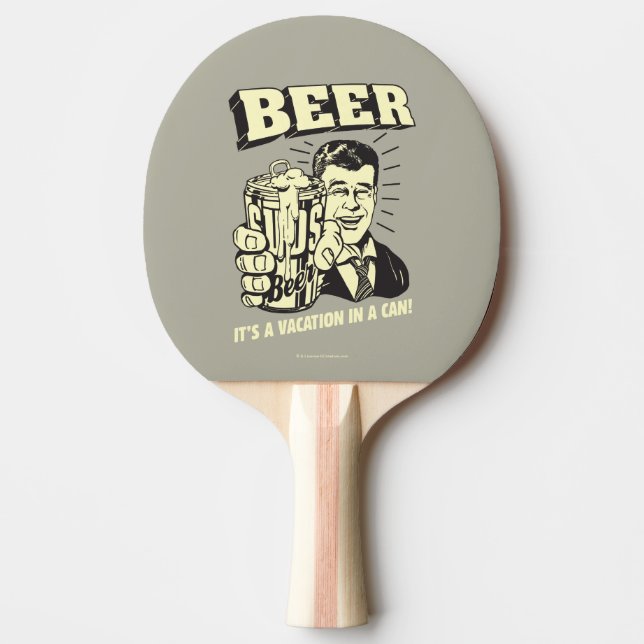 Raquette De Ping Pong Bière : C'est un séjour en Can (Devant)