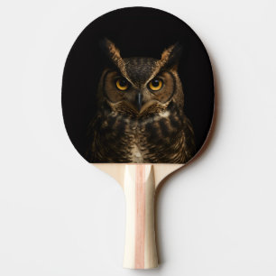 Raquette De Ping Pong Black 4 Luxe paddle ping pong, Golden Eye Owl