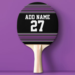 Raquette De Ping Pong Black Purple Sports Jersey avec votre nom et numér