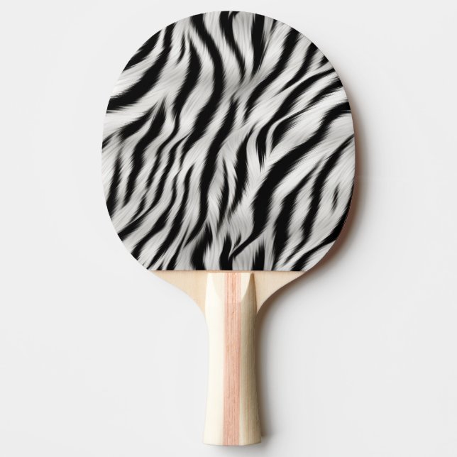 Raquette De Ping Pong Black White Zebra Print Animal Safari (Devant)