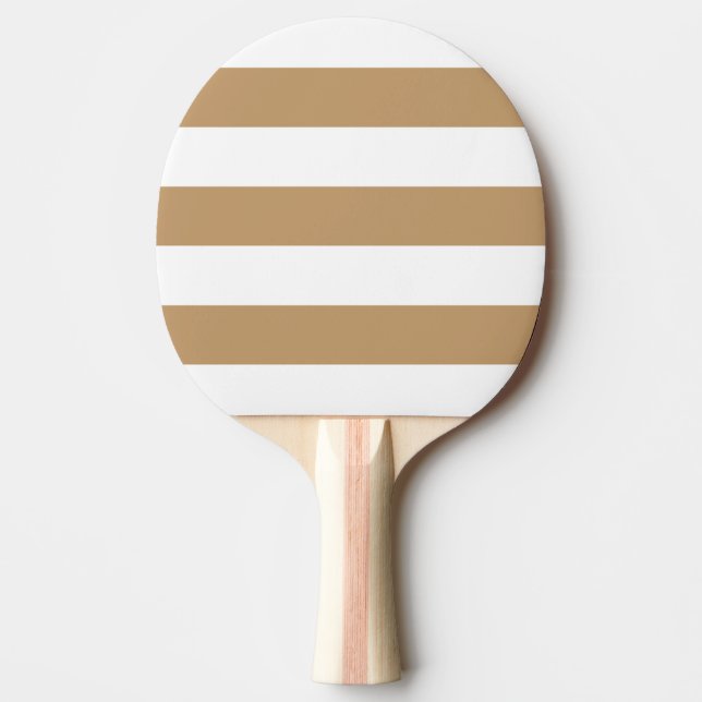 Raquette De Ping Pong Blanc moderne, Camel Brown bande (Devant)