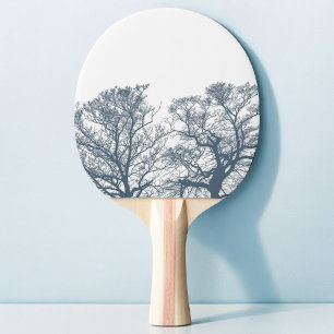Raquette De Ping Pong Bleu Arbres du fond Boho tropical